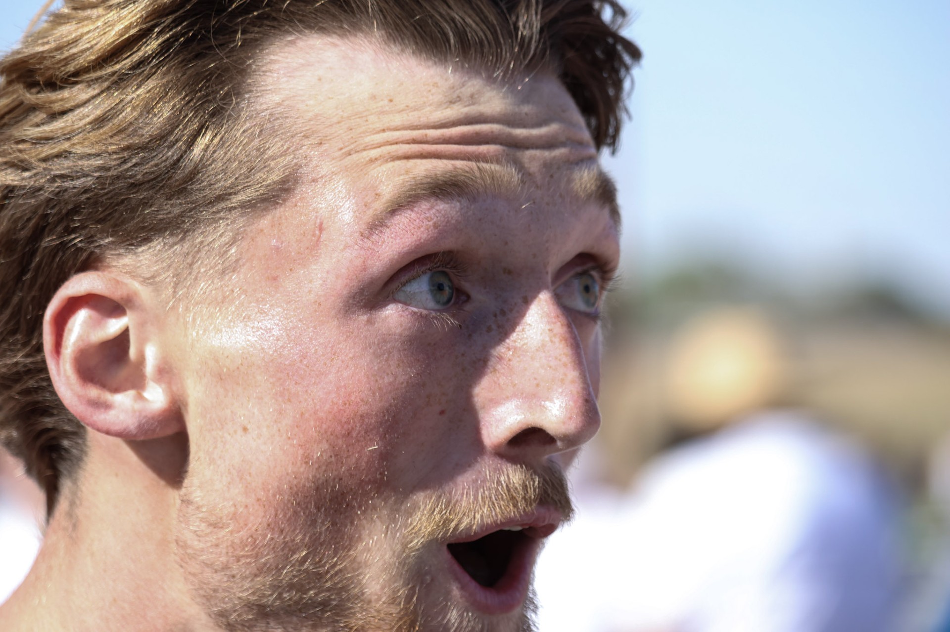 Athlete after race — close up