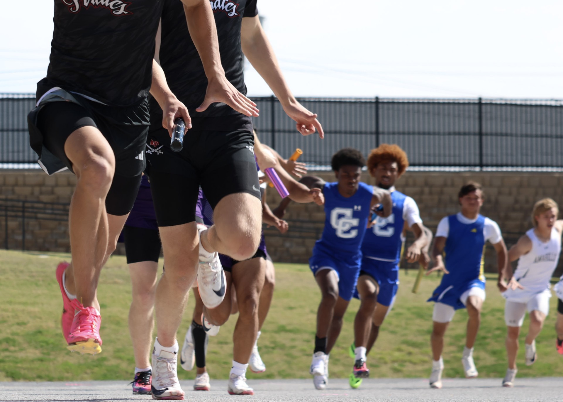 Relay baton exchange